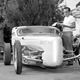 George Barris with a customized 1934 Model A which he made to produce 500 horsepower.